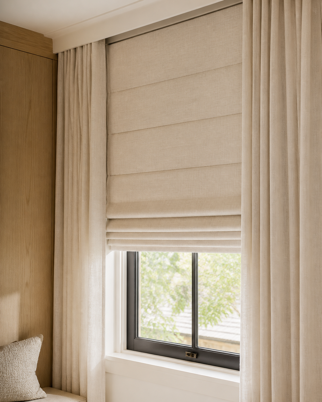 Warm residential window furnishing inspiration